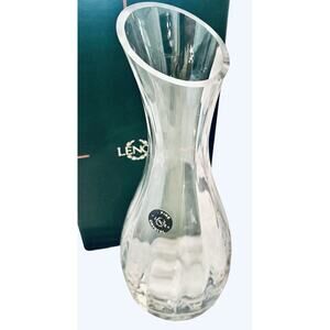Vintage 1984 Lenox”OPTIKA CARAFE” Fine Crystal USA Wavy Texture Oval Spout